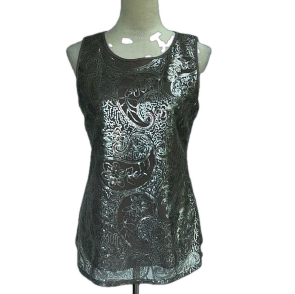 Banana Republic: Sequined Sleeveless Top: Size 6
